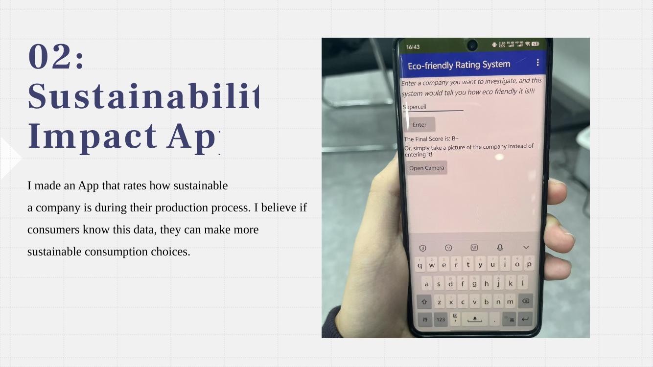 Sustainability Impact App presentation